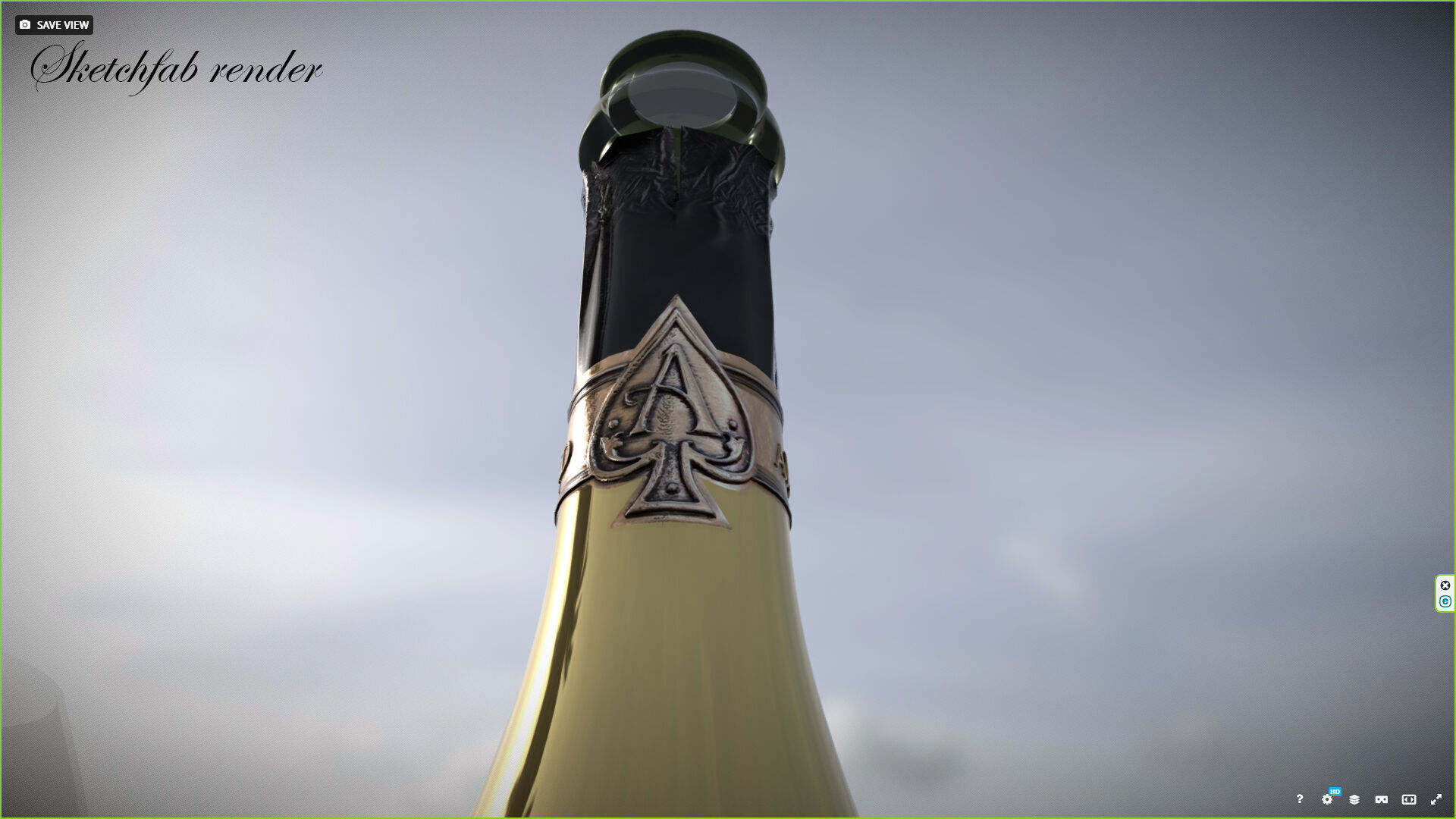 Armand De Brignac Ace of Spades 3D model_4