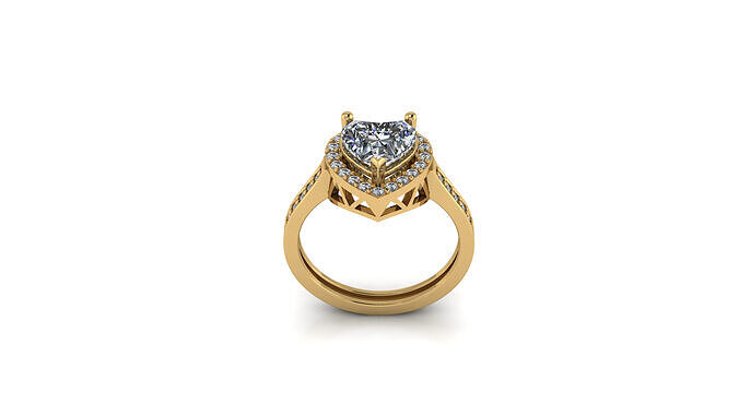 Beautiful Heart ring bundle 3D model