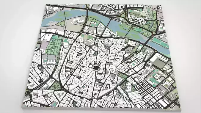 Cityscape Salamanca Spain 3D model