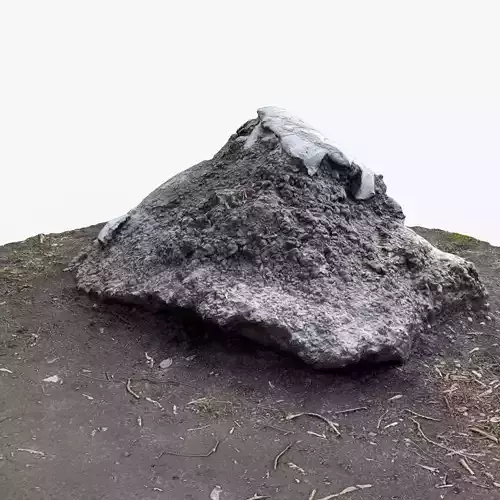Photorealistic 3D scan of rock stone