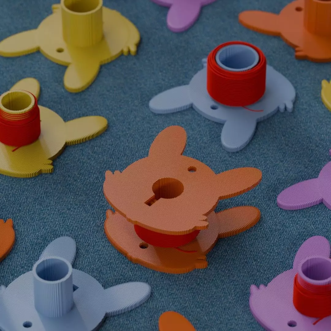 Bunny Spool the cute sewing bobbin 3D print model_0