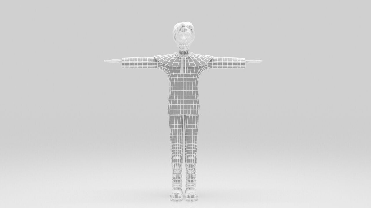 Character Marco Polo rigged lowpolys  Low-poly 3D model_8