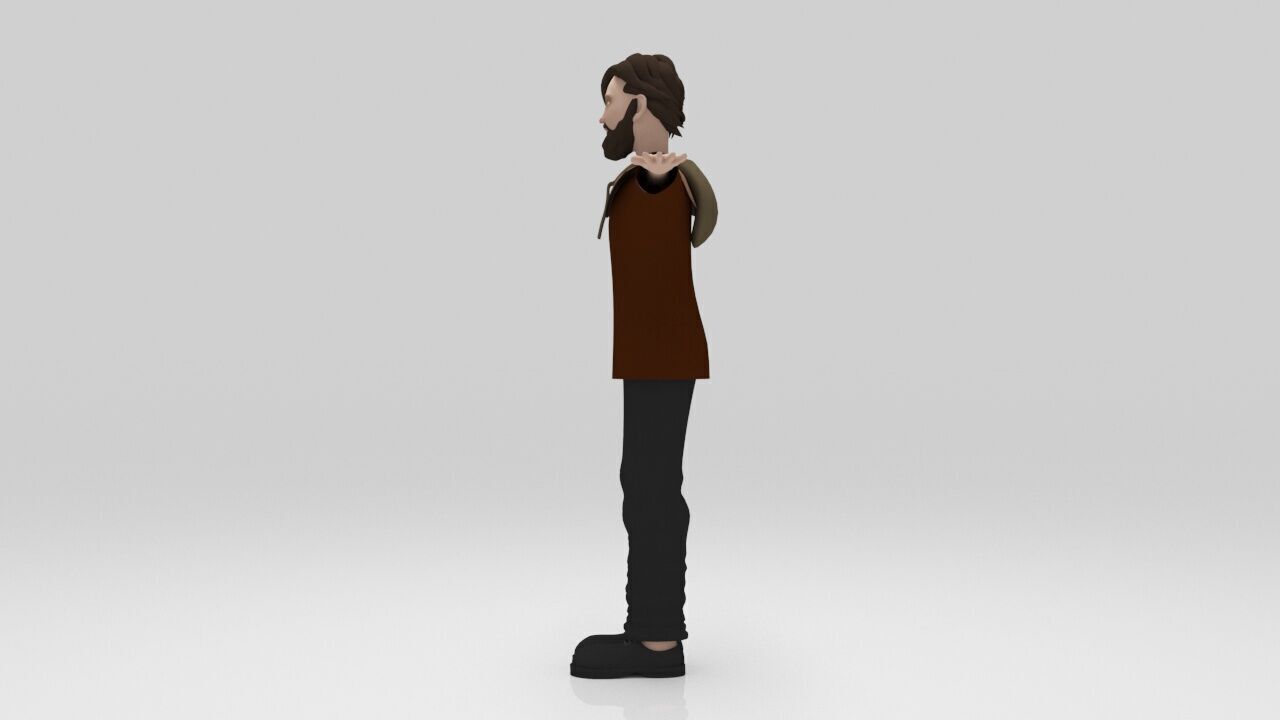 Character Marco Polo rigged lowpolys  Low-poly 3D model_1
