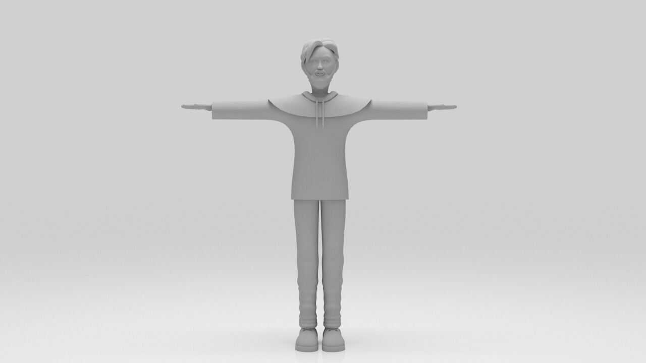 Character Marco Polo rigged lowpolys  Low-poly 3D model_4