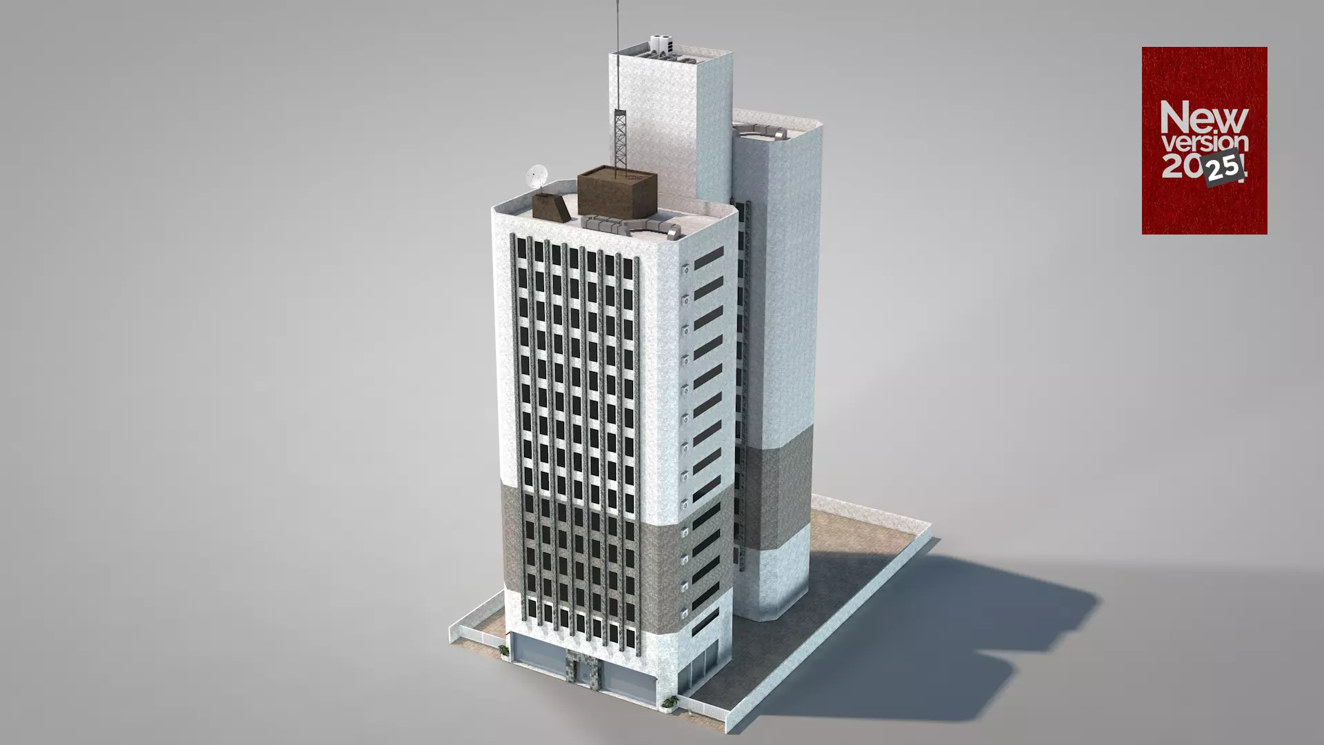 Apartment Building Floors 14 3D model_0