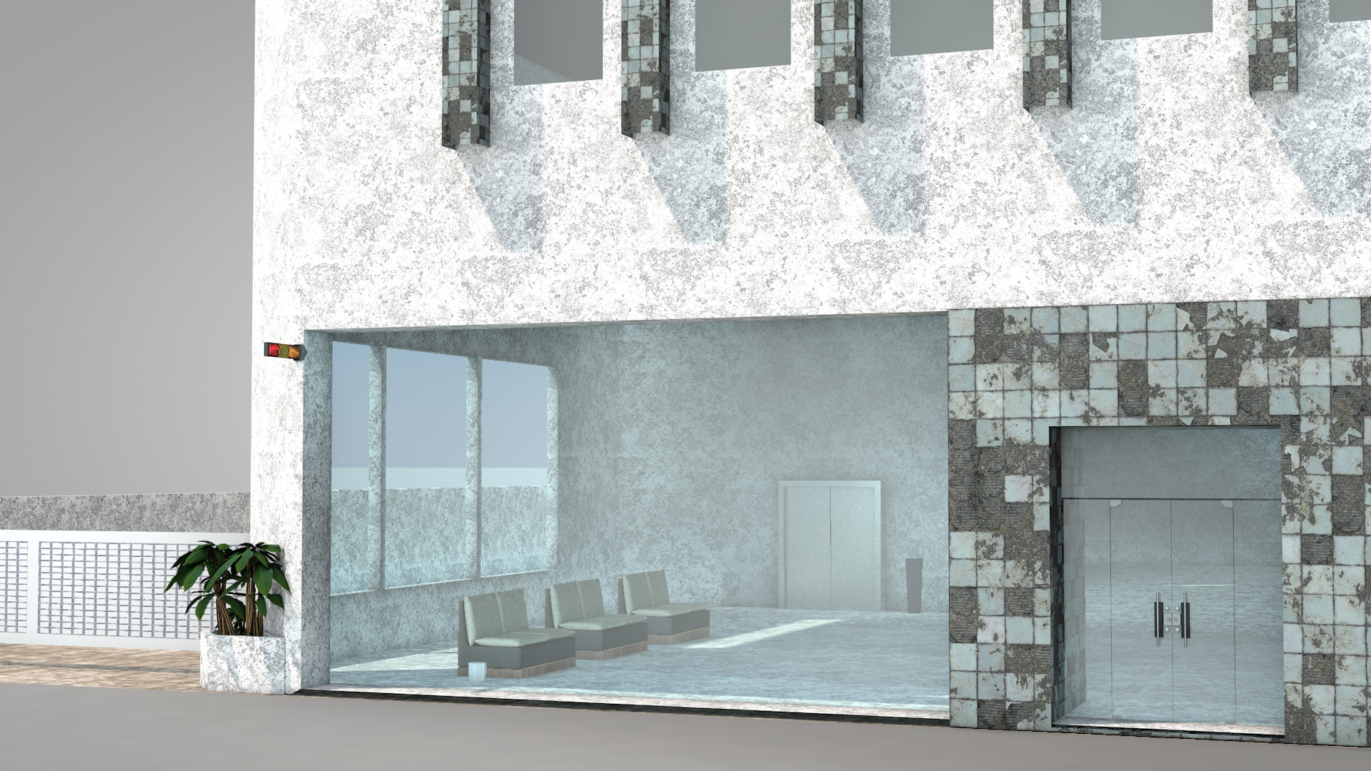 Apartment Building Floors 14 3D model_7