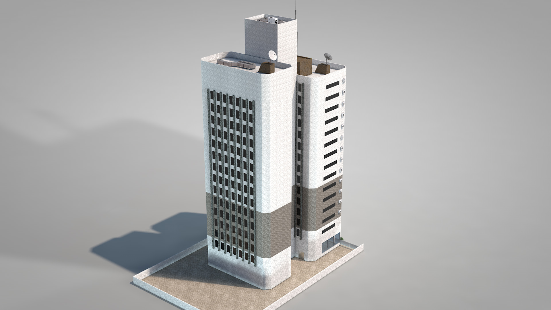 Apartment Building Floors 14 3D model_10