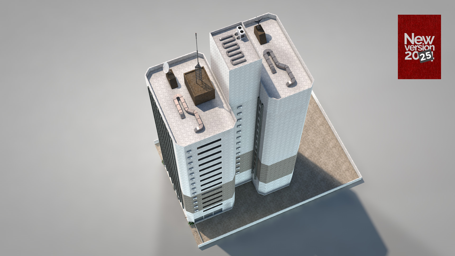 Apartment Building Floors 14 3D model_3