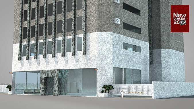 Apartment Building Floors 14 3D model 5