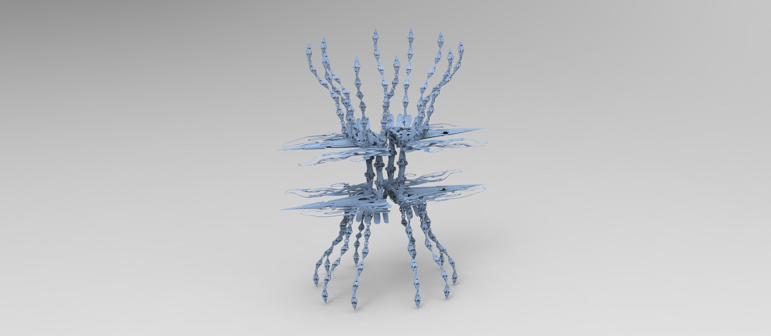 Sci fi squid gate particle accelerator whip chains 2 Low-poly 3D model_1