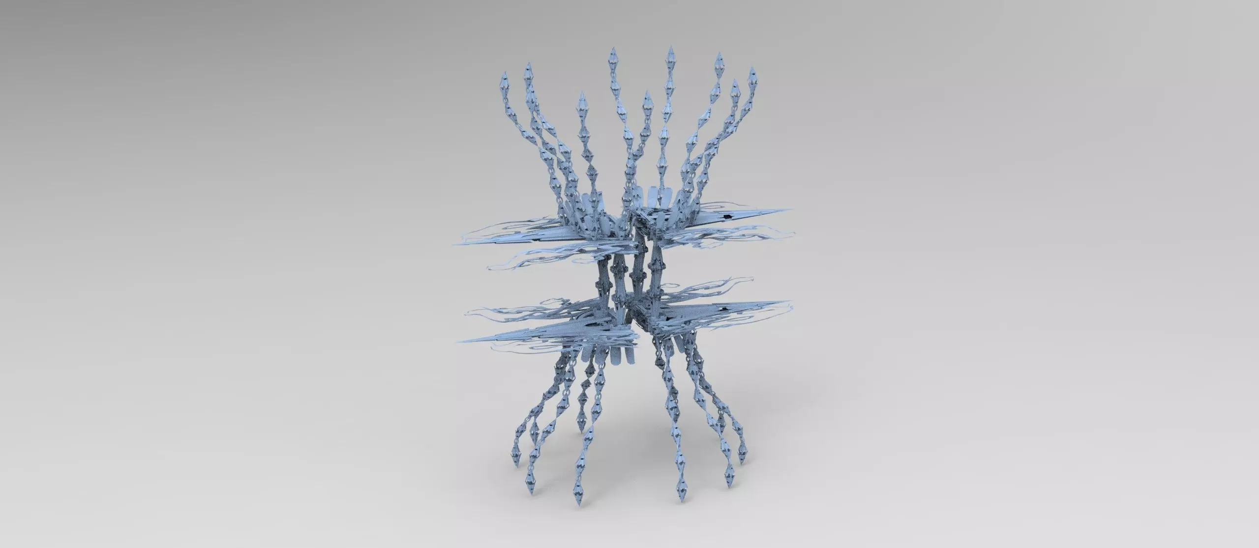 Sci fi squid gate particle accelerator whip chains 2 Low-poly 3D model_0