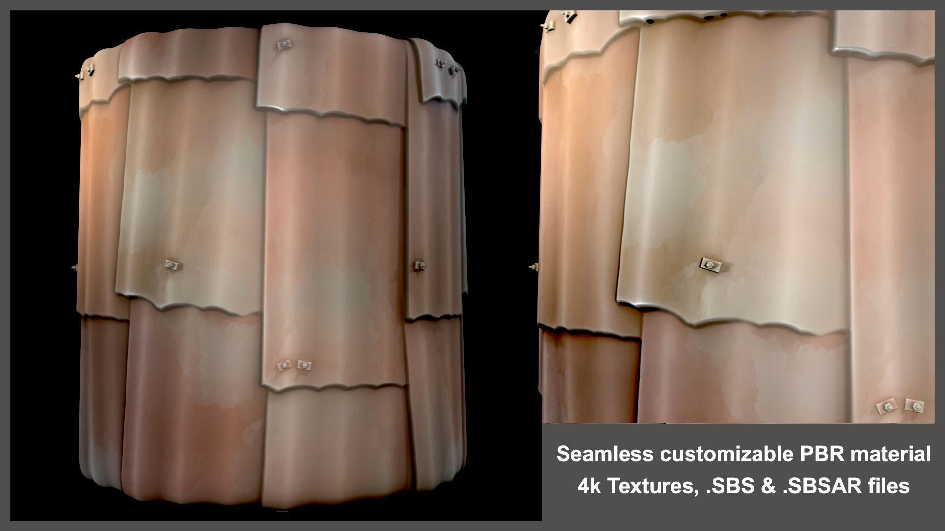 Stylized Roof Sheets Substance material and textures Texture_5