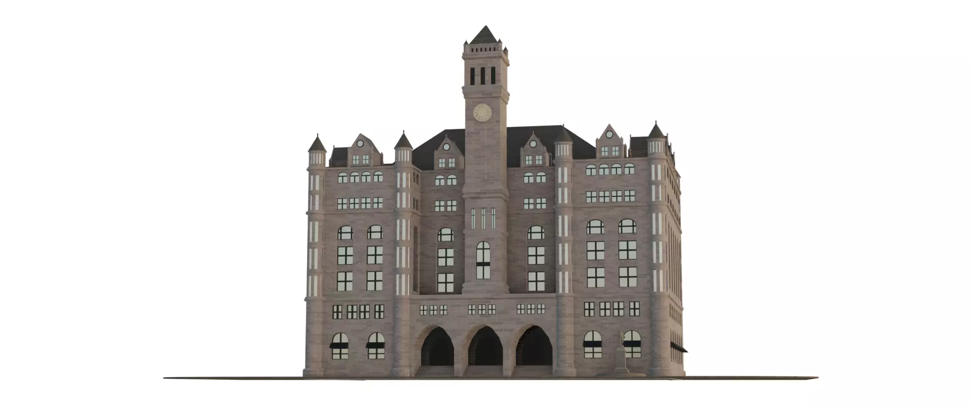 Waldorf Astoria Building Washington DC Low-poly 3D model