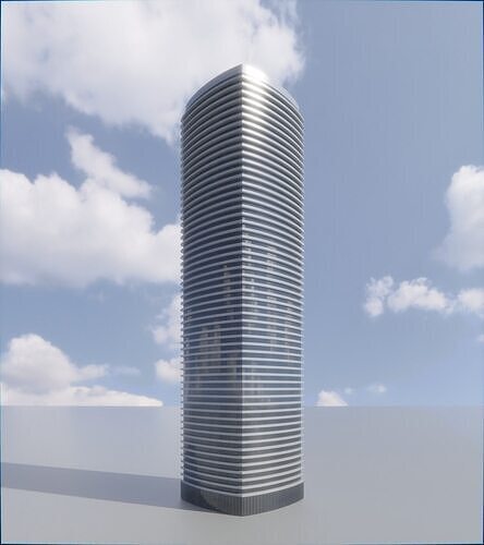 Parametric Building 1d3 3D model 2