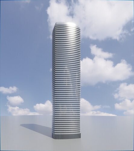 Parametric Building 1d3 3D model 4