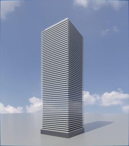 Parametric Building 1a4 3D model 4