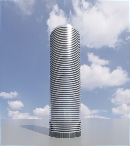 Parametric Building 1b4 3D model 3