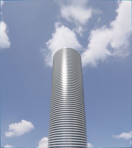 Parametric Building 1b4 3D model 7