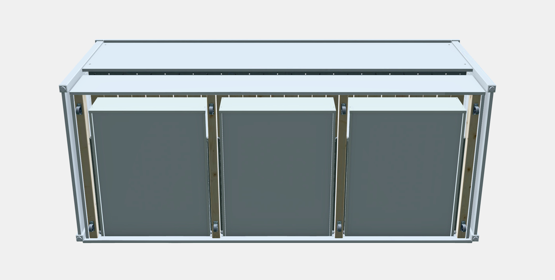 HEMNES Day-bed frame with 3 drawers 3D model_9