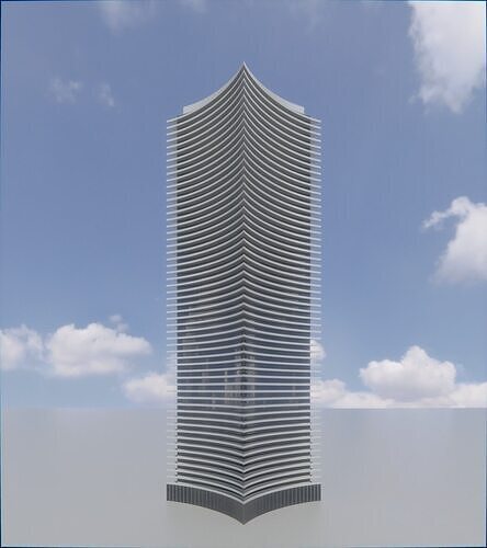 Parametric Building 1c4 3D model 2
