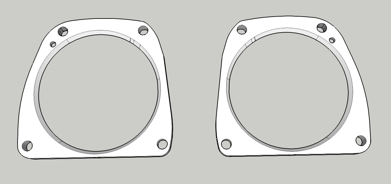 Speaker enclosure for Harley Davidson front lowers - basic 3D print model_7