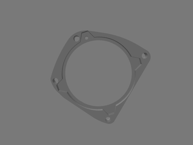 Speaker enclosure for Harley Davidson front lowers - basic 3D print model_5
