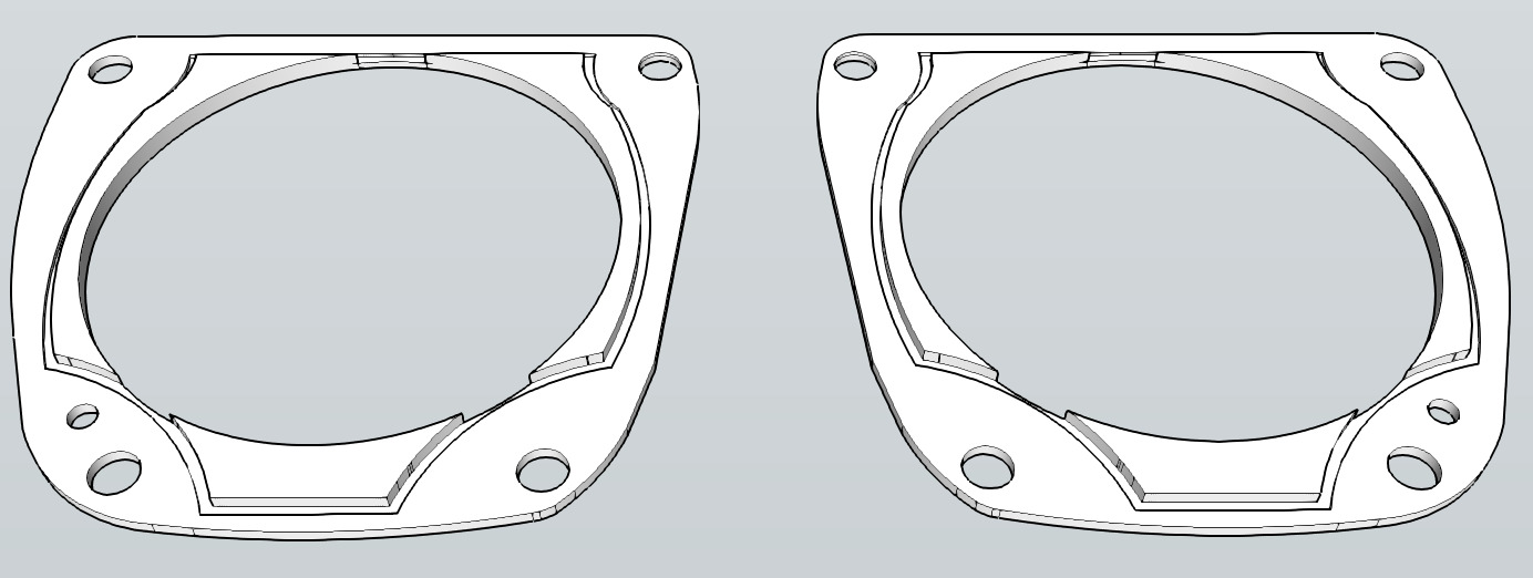 Speaker enclosure for Harley Davidson front lowers - basic 3D print model_10
