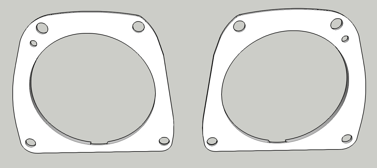 Speaker enclosure for Harley Davidson front lowers - basic 3D print model_12
