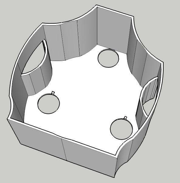 Speaker enclosure for Harley Davidson front lowers - basic 3D print model_14