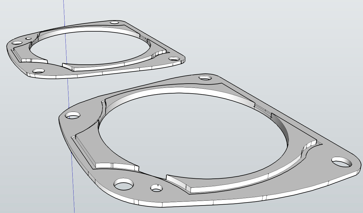 Speaker enclosure for Harley Davidson front lowers - basic 3D print model_11