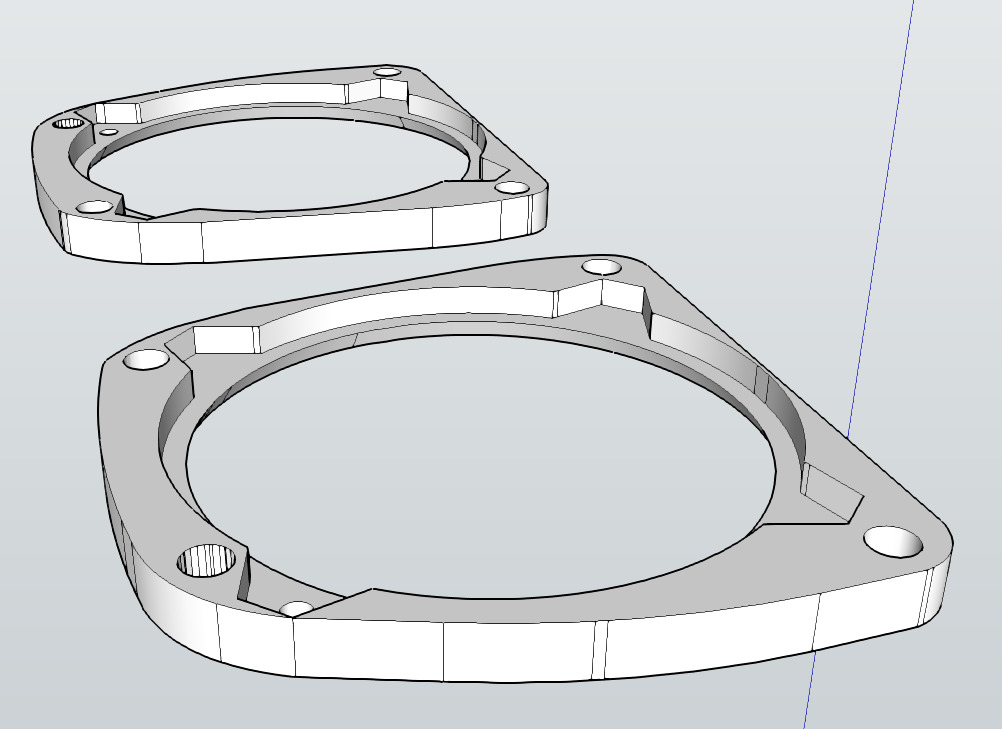 Speaker enclosure for Harley Davidson front lowers - basic 3D print model_9