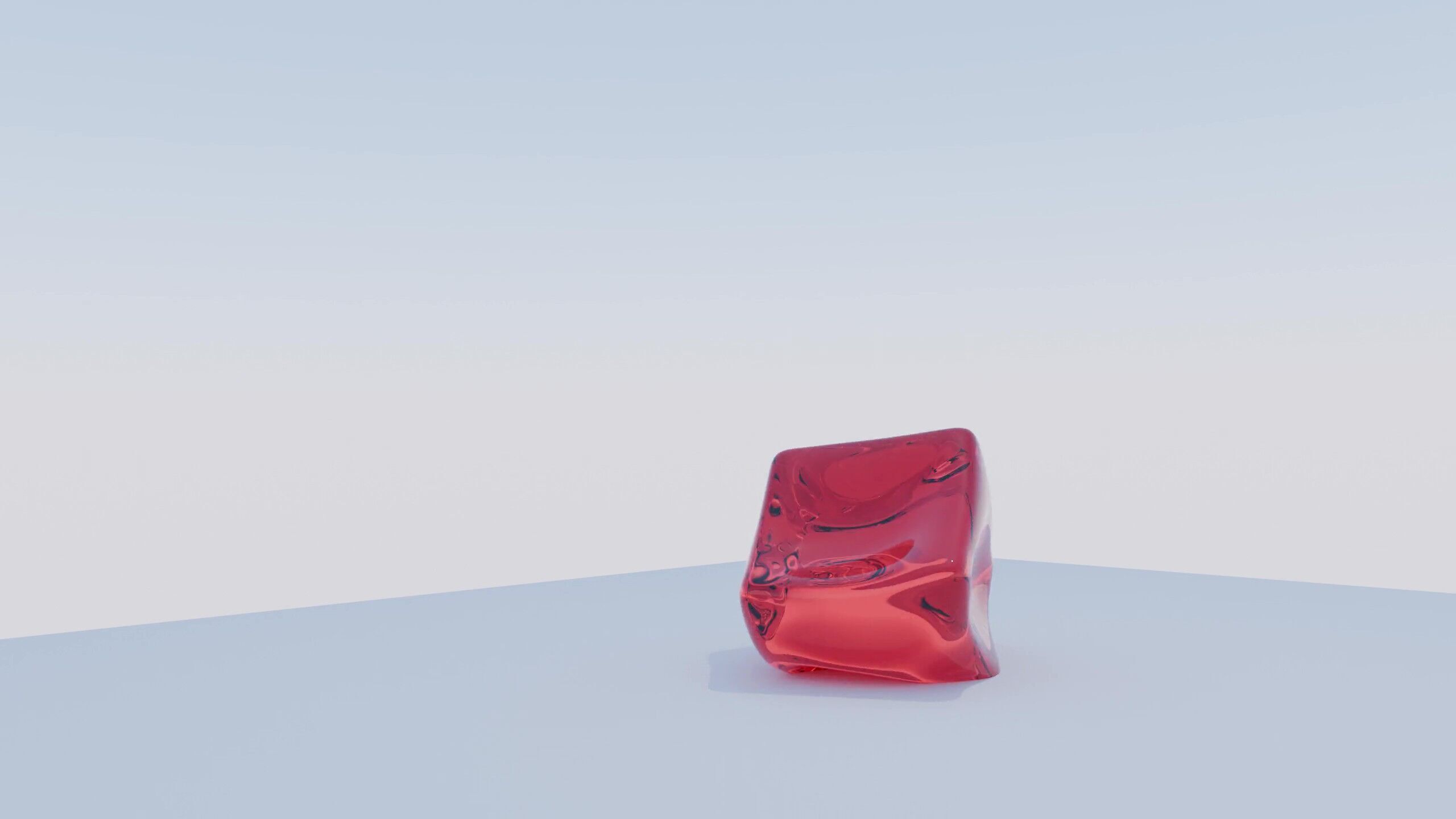 Jello Cube Falling Simulation - Blender Free 3D model_3