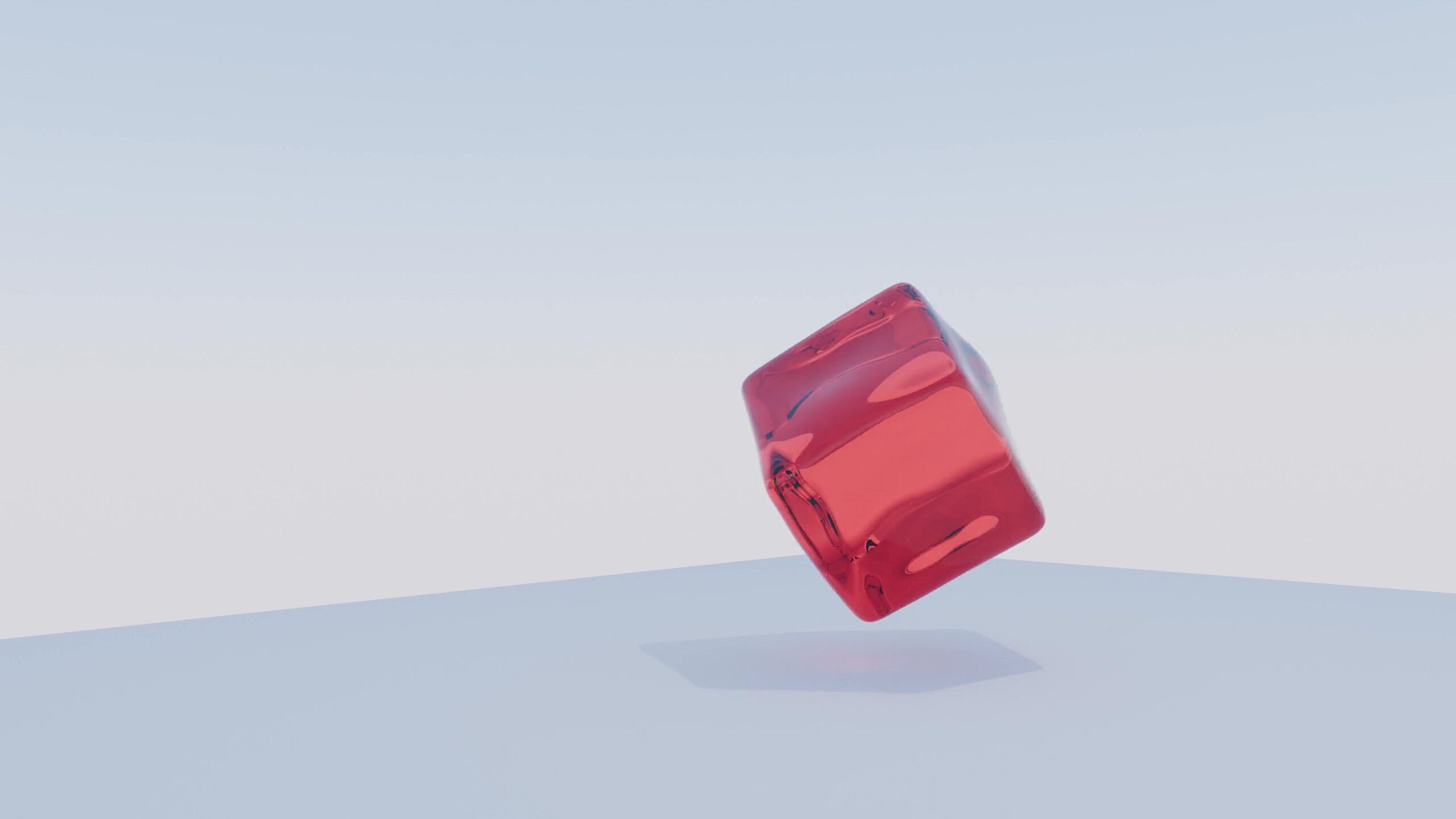 Jello Cube Falling Simulation - Blender Free 3D model_4