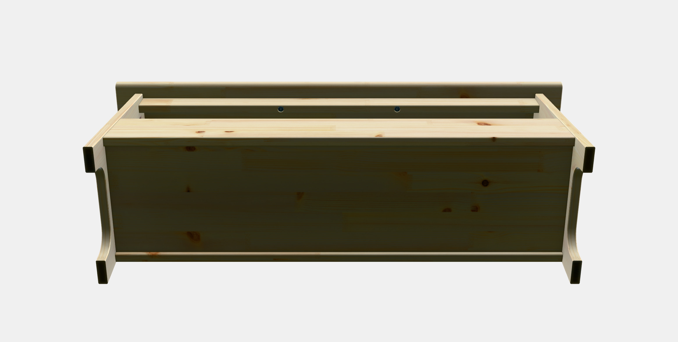 PERJOHAN Bench with storage Low-poly 3D model_9