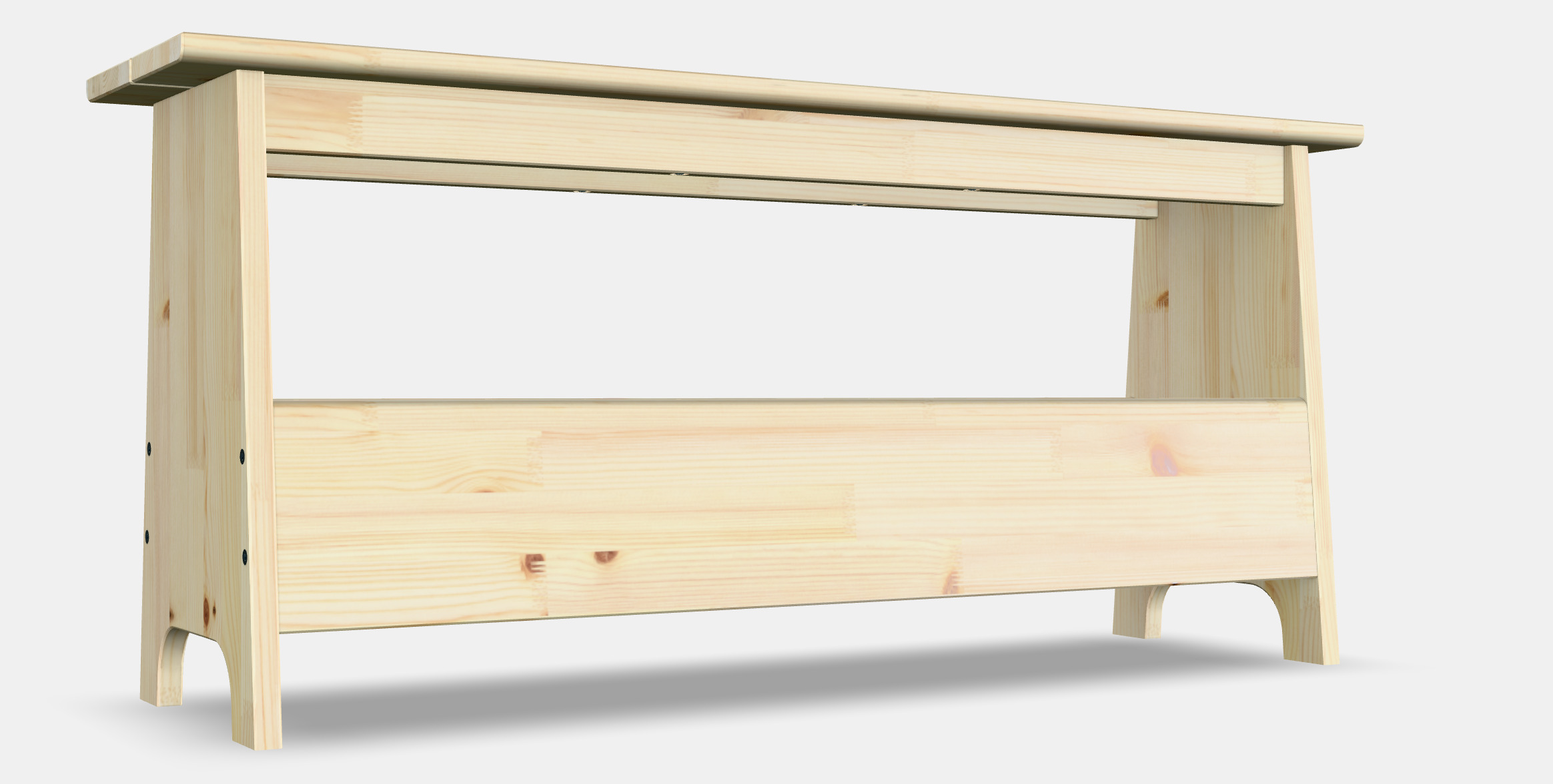 PERJOHAN Bench with storage Low-poly 3D model_3