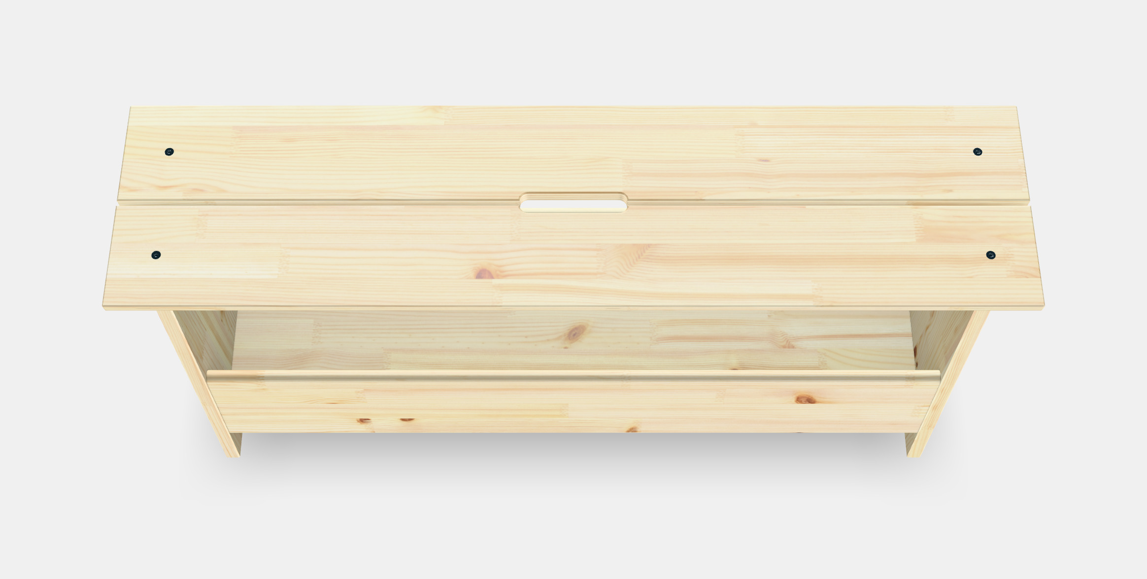 PERJOHAN Bench with storage Low-poly 3D model_4