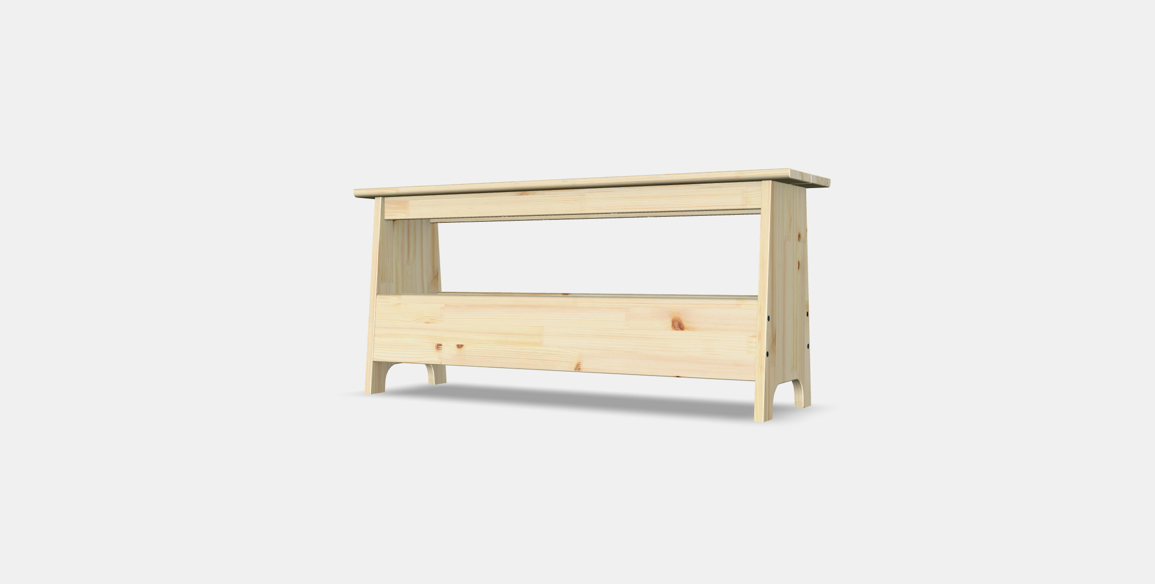 PERJOHAN Bench with storage Low-poly 3D model_5