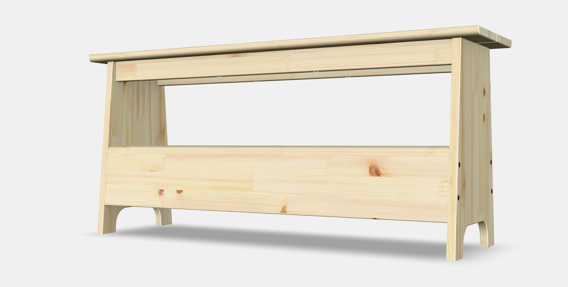 PERJOHAN Bench with storage Low-poly 3D model_6
