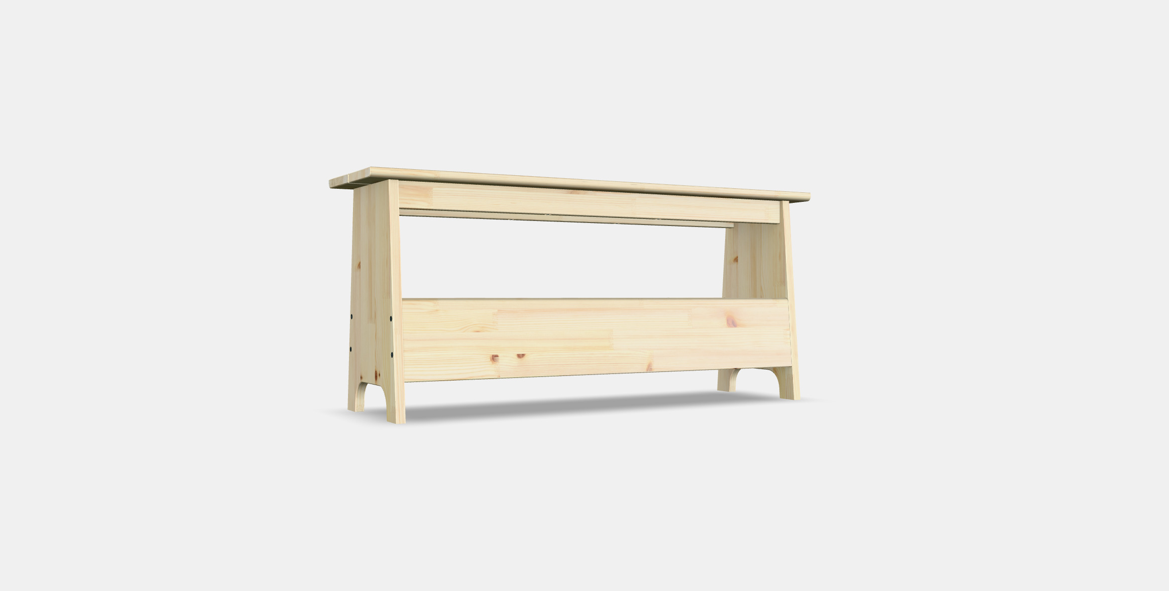 PERJOHAN Bench with storage Low-poly 3D model_16