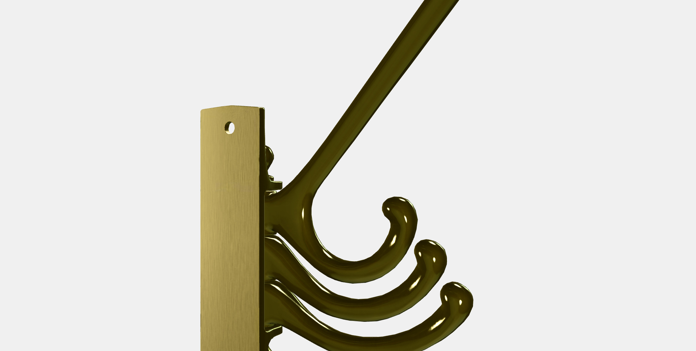 KAMPIG 3-armed swivel hook Low-poly 3D model_6