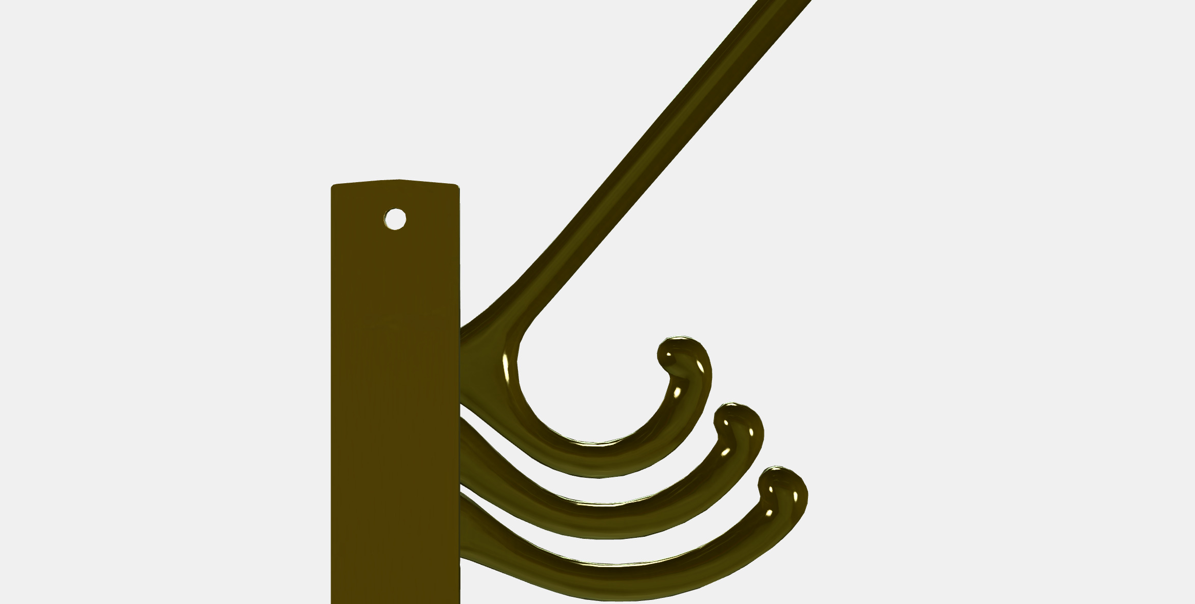 KAMPIG 3-armed swivel hook Low-poly 3D model_12