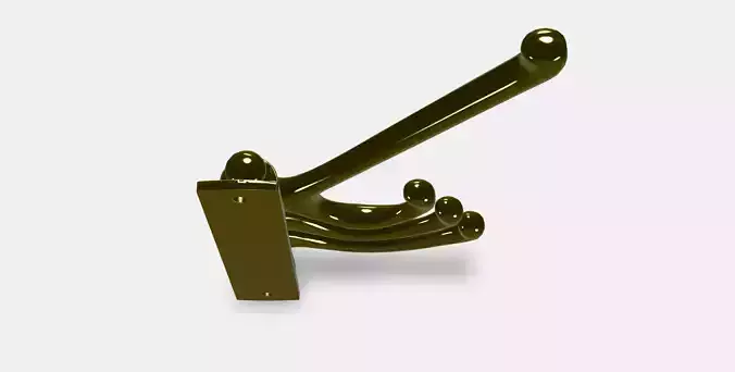 KAMPIG 3-armed swivel hook Low-poly 3D model