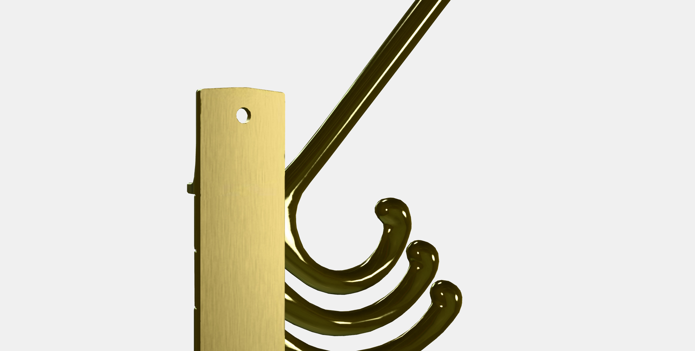 KAMPIG 3-armed swivel hook Low-poly 3D model_2