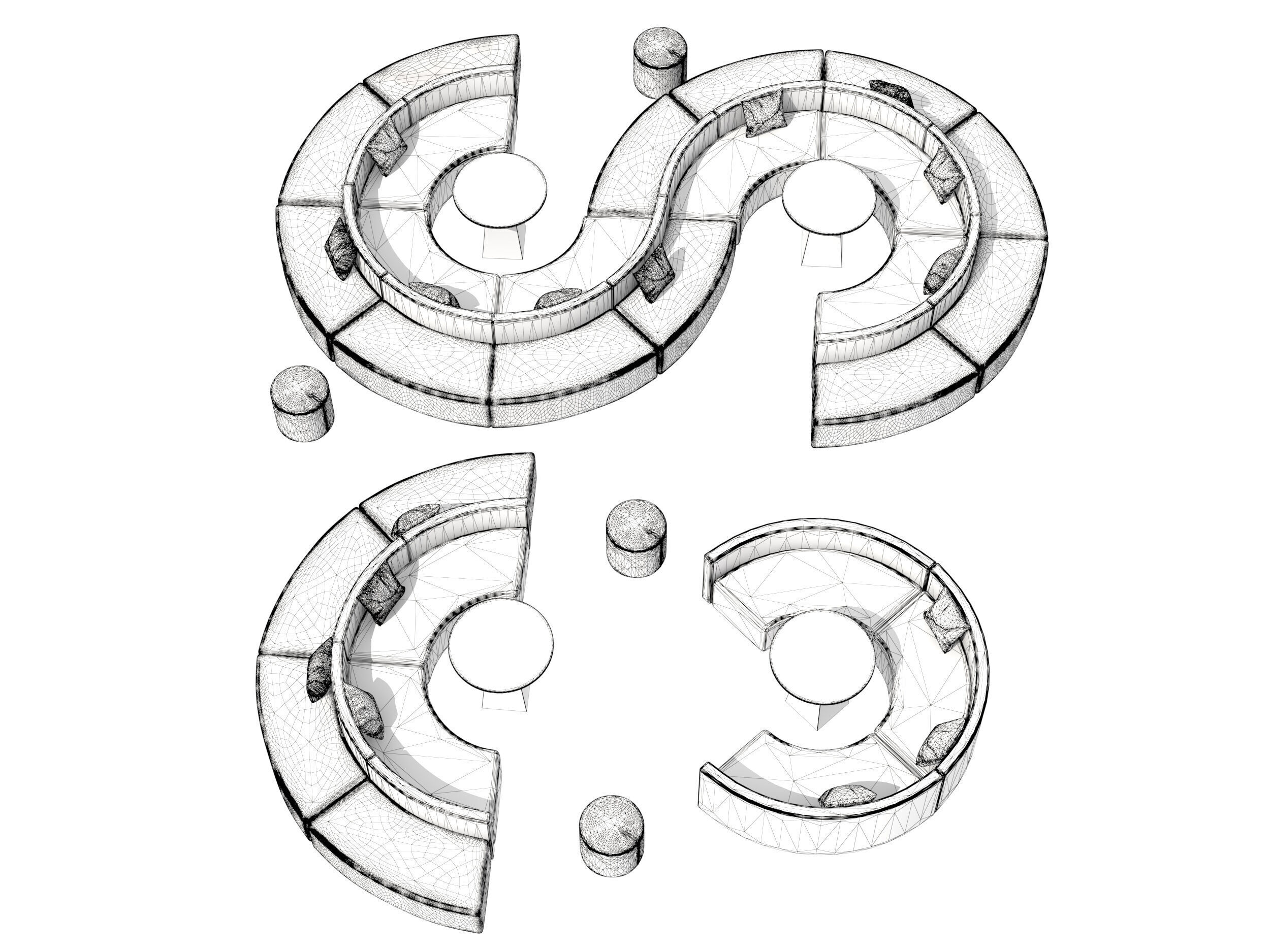 Office Sofa 3D model_8