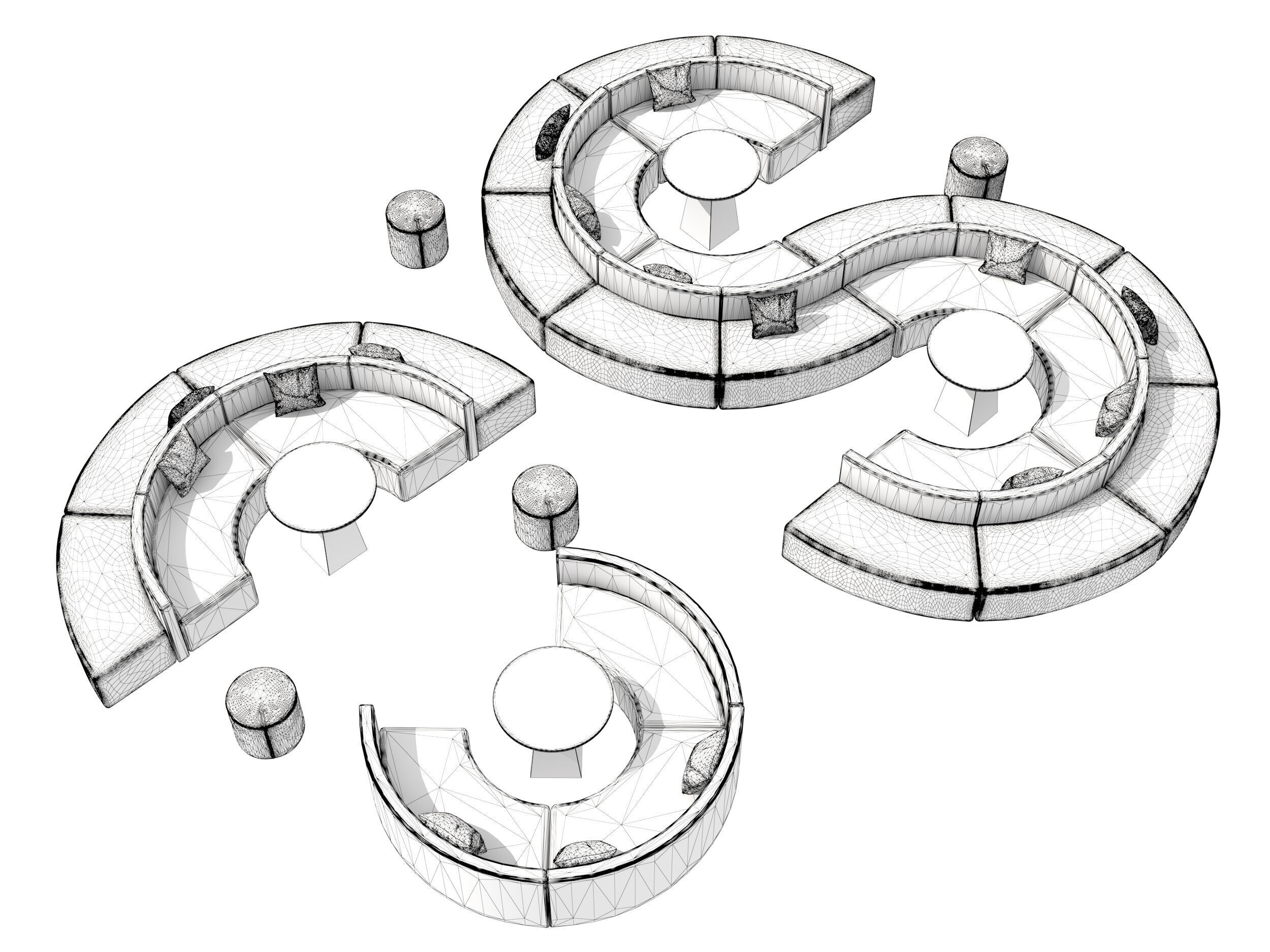 Office Sofa 3D model_7