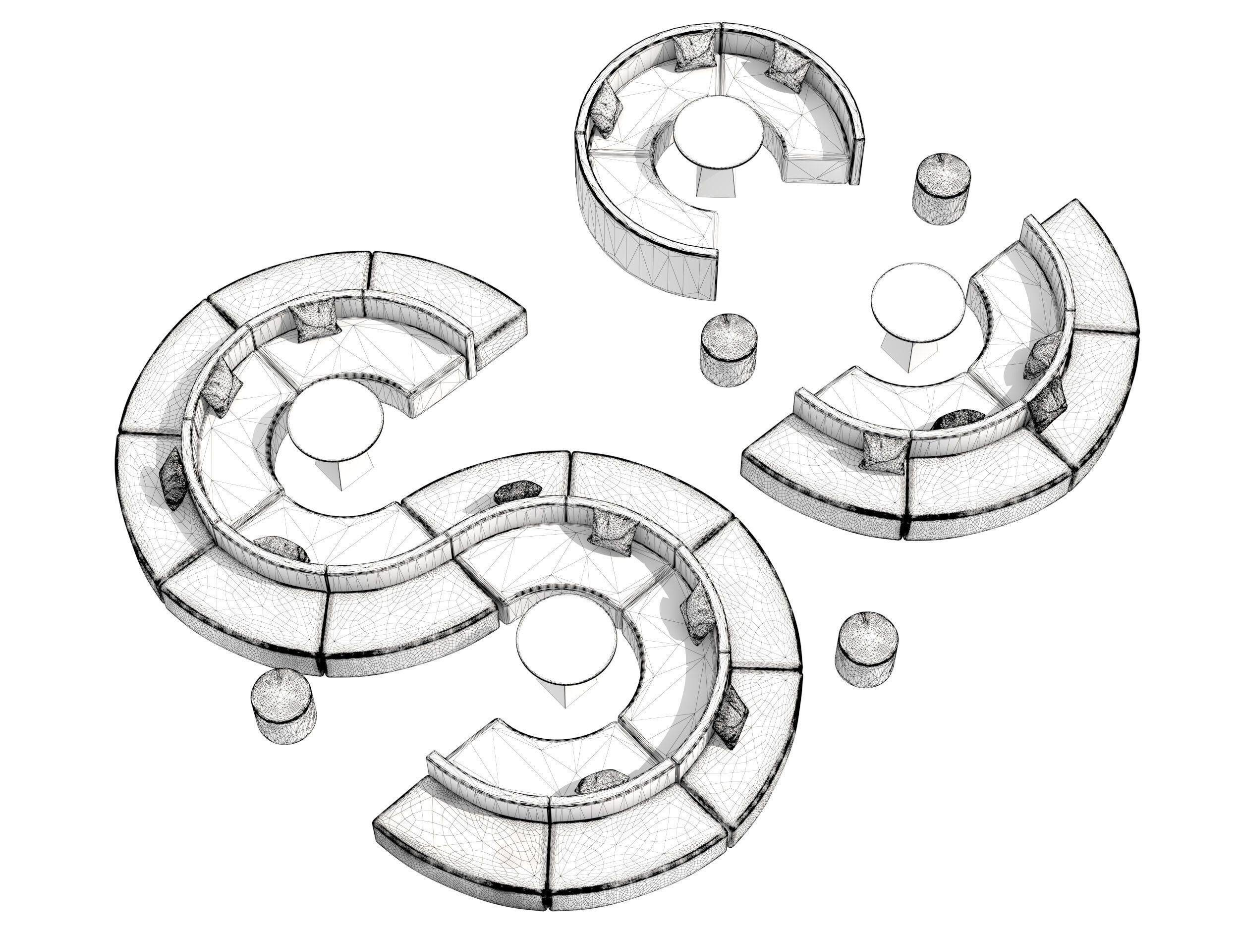 Office Sofa 3D model_9