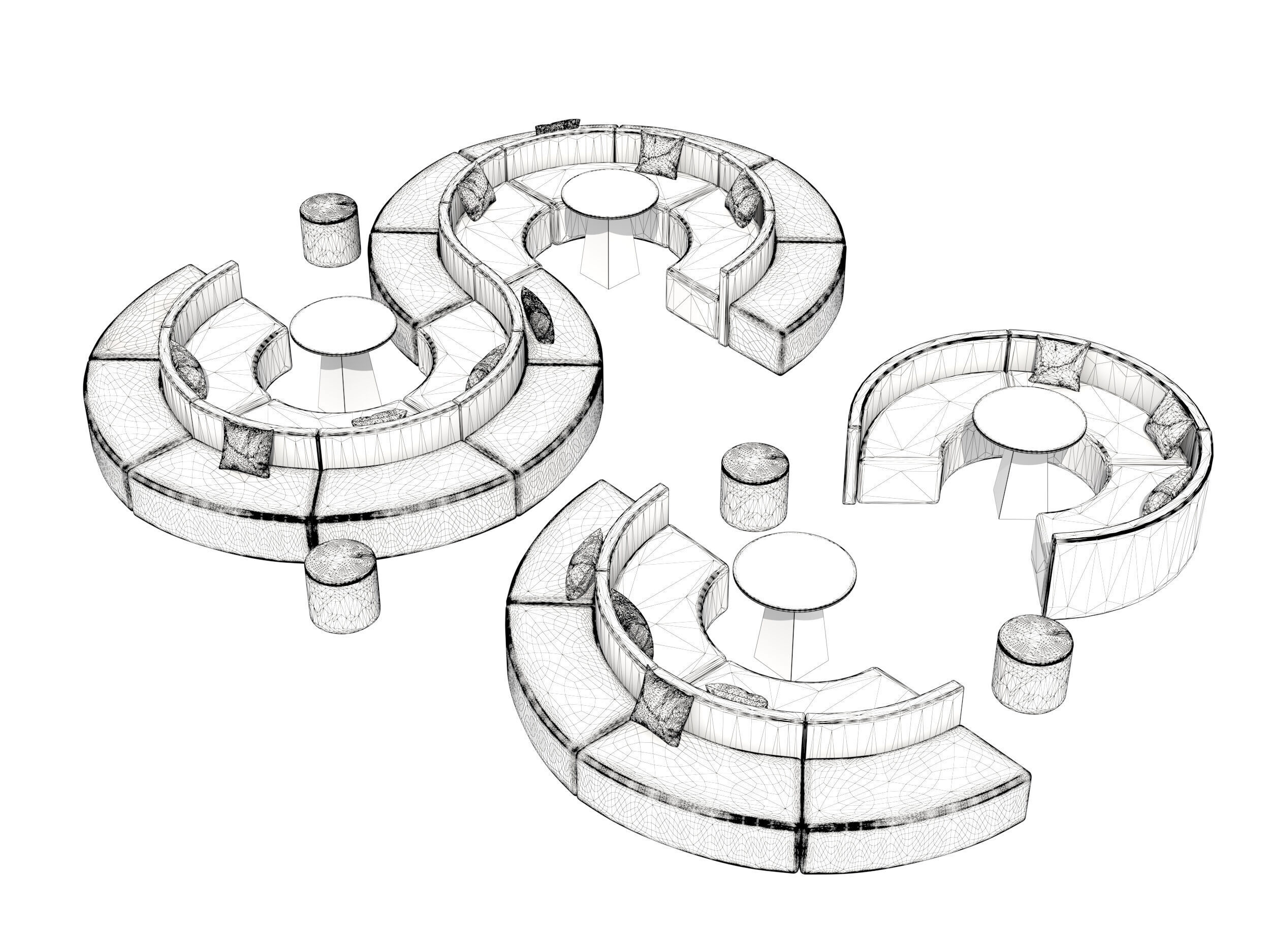 Office Sofa 3D model_5