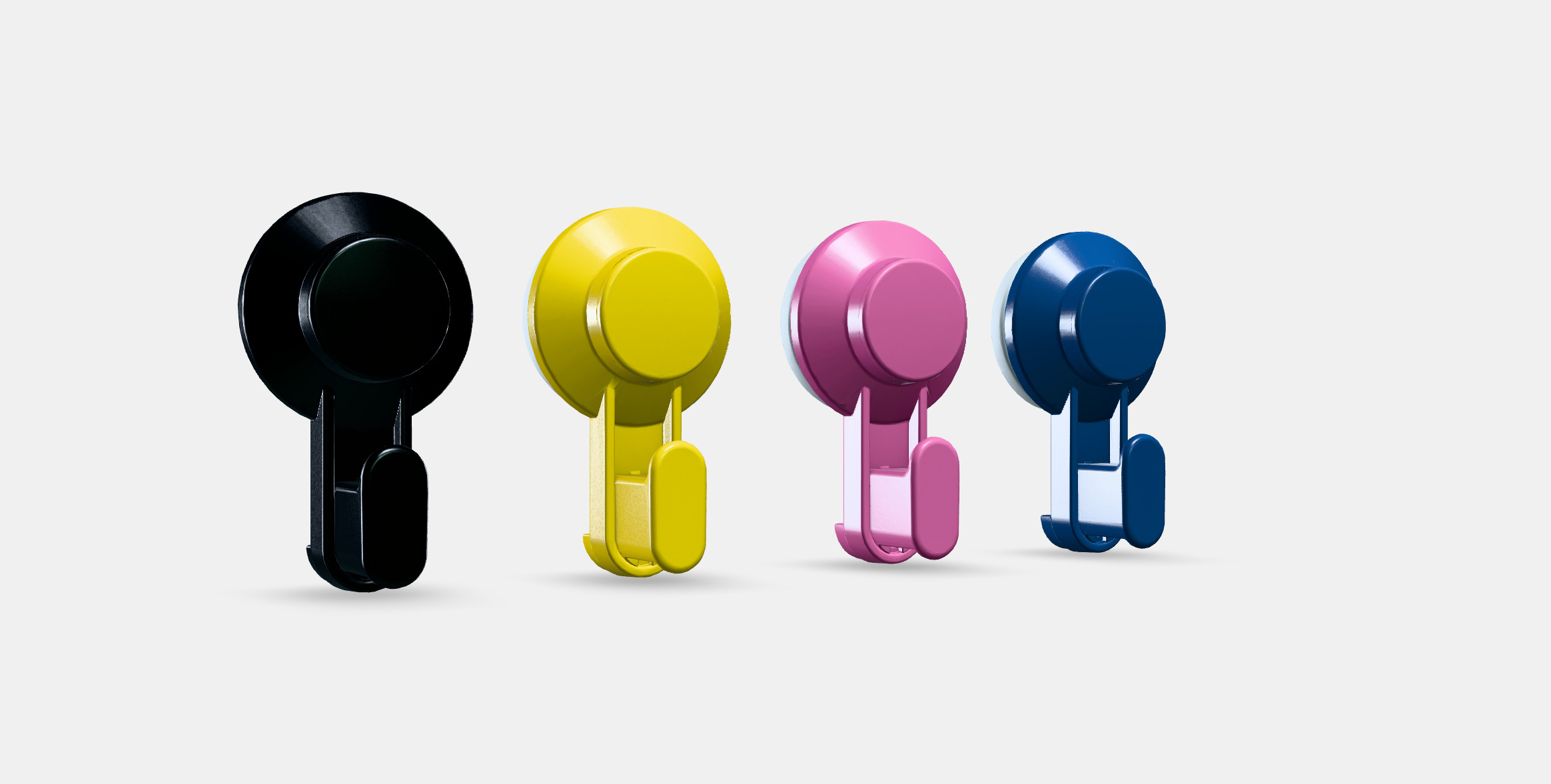 TISKEN Hook with suction cup 3D model_8