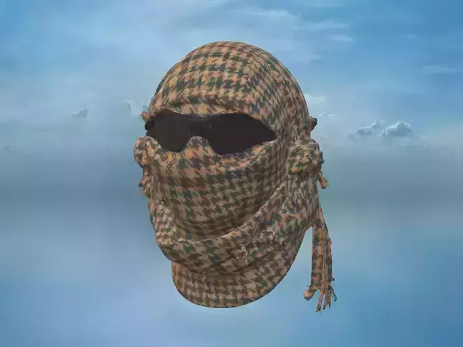 Military Tactical Balaclava with Sunglasses Low-poly 3D model