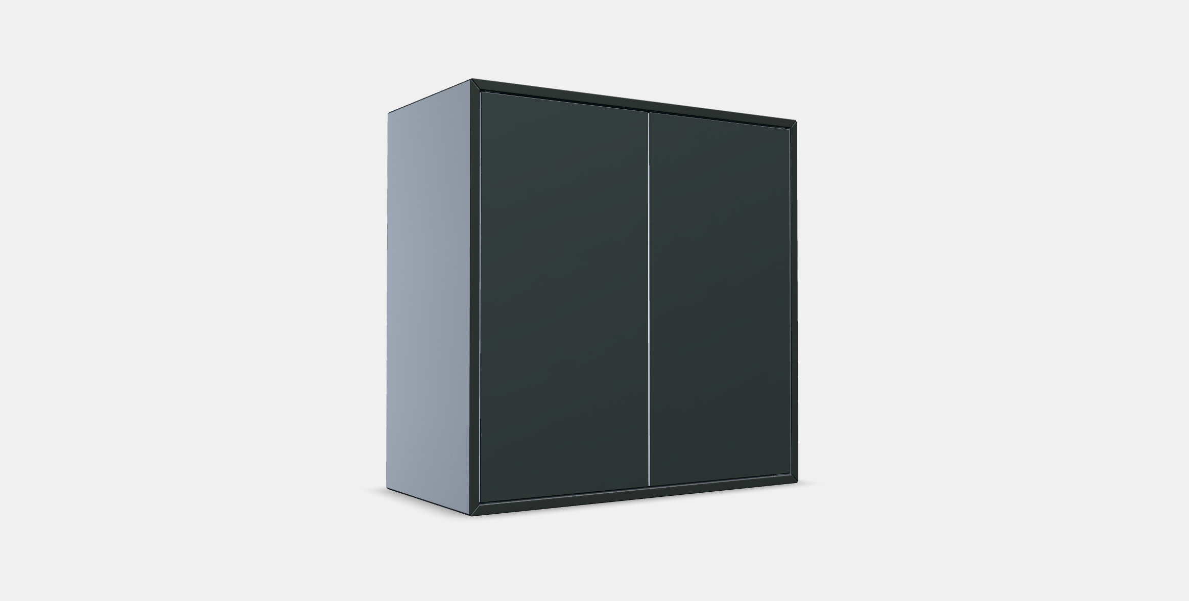 EKET Cabinet w 2 doors and 1 shelf Low-poly 3D model_3